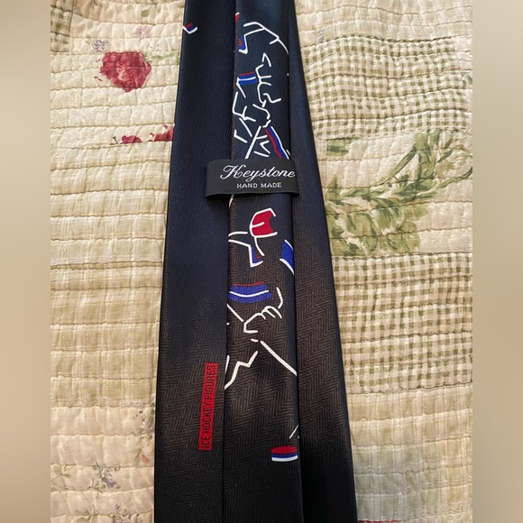 Men’s New Hockey Polyester Tie - Picture 3 of 4
